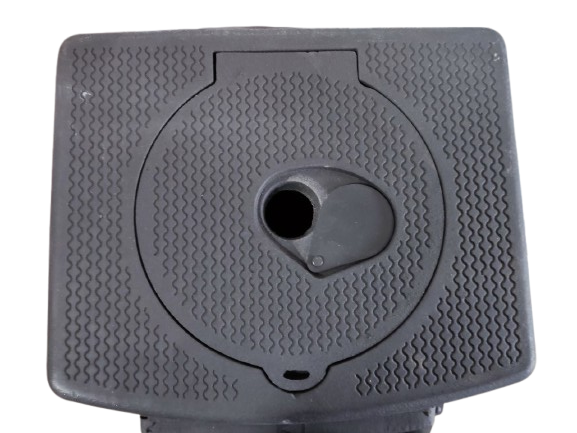 Піч-камін Hosseven 9004 коричнева сталева буржуйка 5 кВт до 40 м2 з чавунною варильною поверхнею задній димохід Туреччина Тернопіль - фото 5