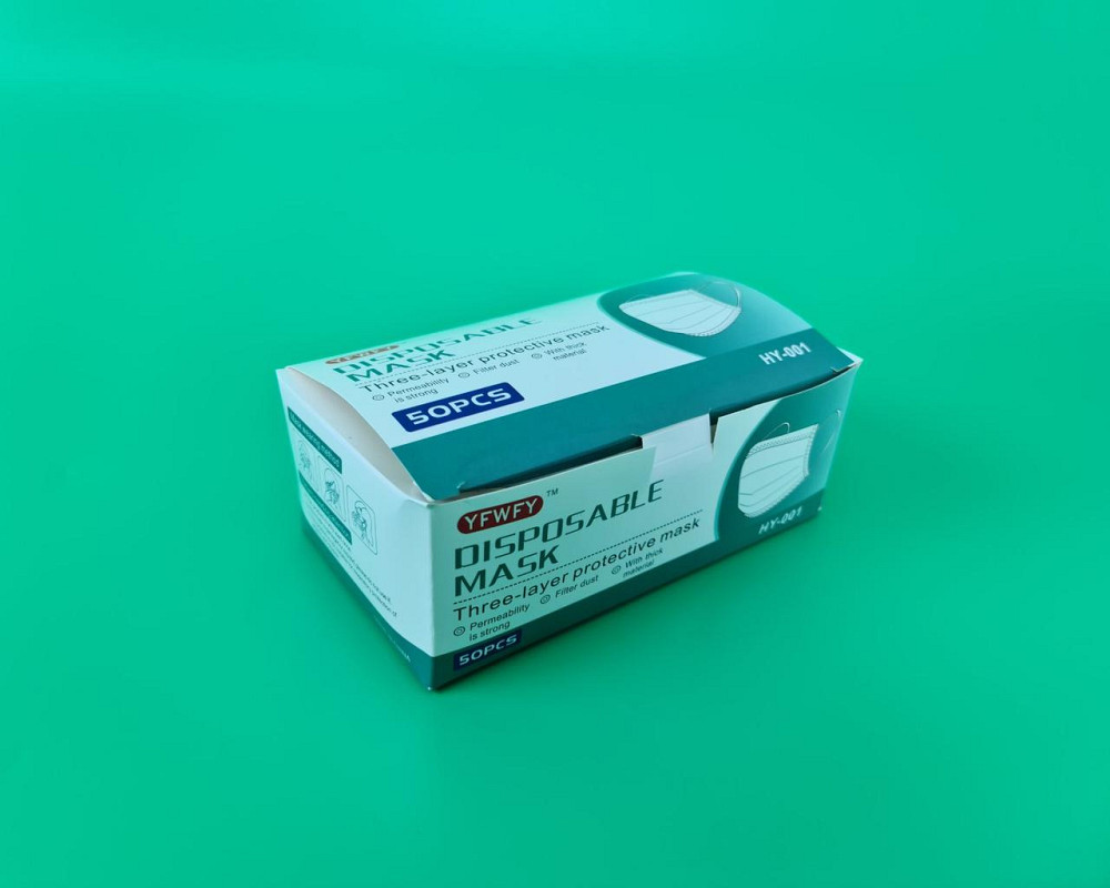 Одноразова маска (50 шт.) HY-001 (1 пачка) Харків - фото 1