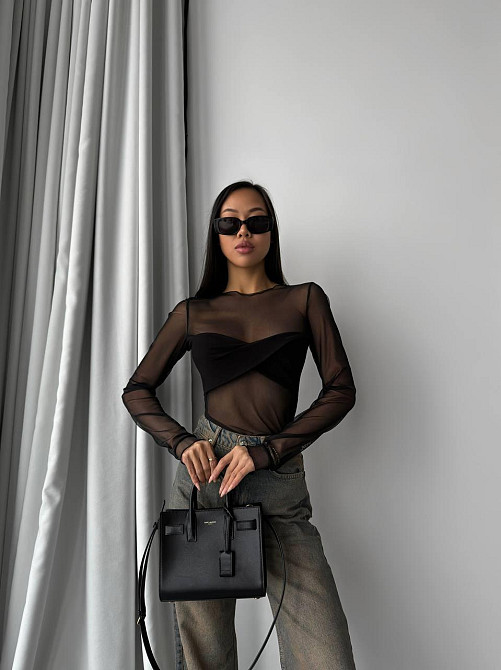 Жіночий привабливий топ сітка з імітацією ліфа стрейч сітка + віскоза Одеса - фото 3