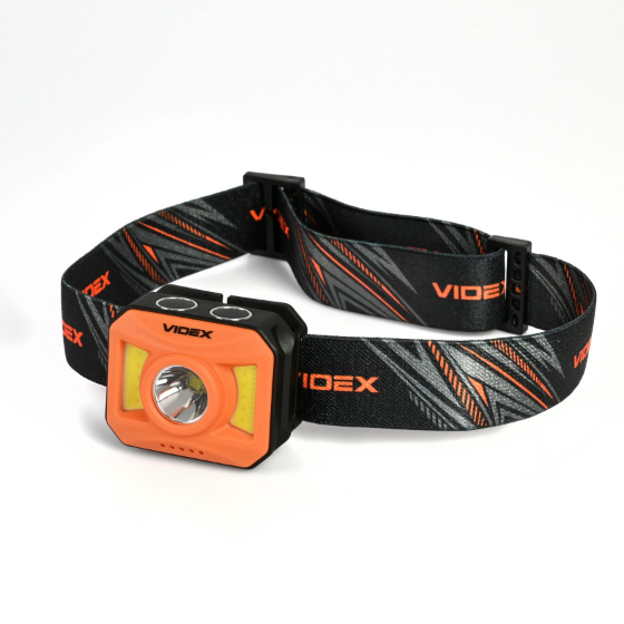 Ліхтарик LED налобний 400Lm 5000К VLF-H085-OR Videx Житомир - фото 2
