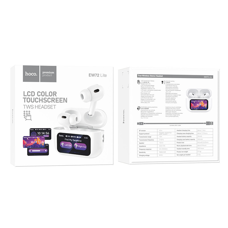 Бездротові навушники HOCO EW72 Lite Soar сенсорний LED дисплей Bluetooth 6942007651004 Одеса - фото 3