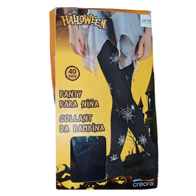 Колготки Хелловін дитячі з принтом павутиння 40 den чорний 12-14 Київ - фото 3