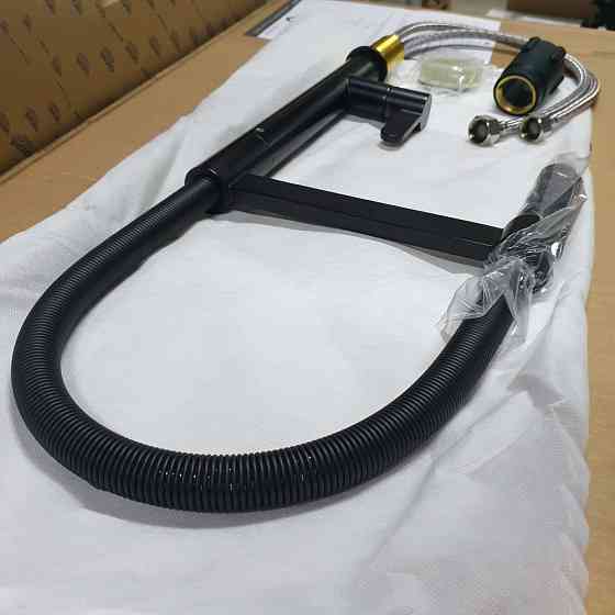 Змішувач для кухні з гнучким виливом IMPRESE PIVOT SS чорний/матовий f034 Київ