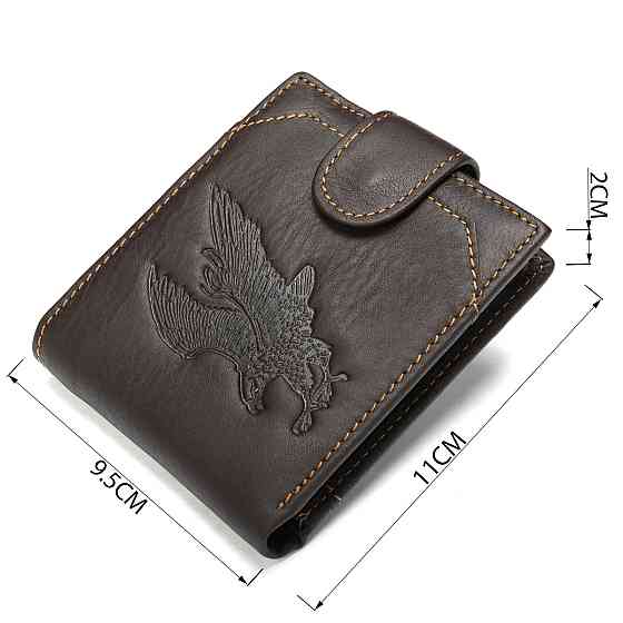 Портмоне мужское с орлом 20231 Vintage Коричневое Киев