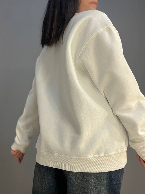 Свитшот женский Pepper&mint 24-18 утепленный вышивка птицы оверсайз белый, белый, L Одесса - изображение 8