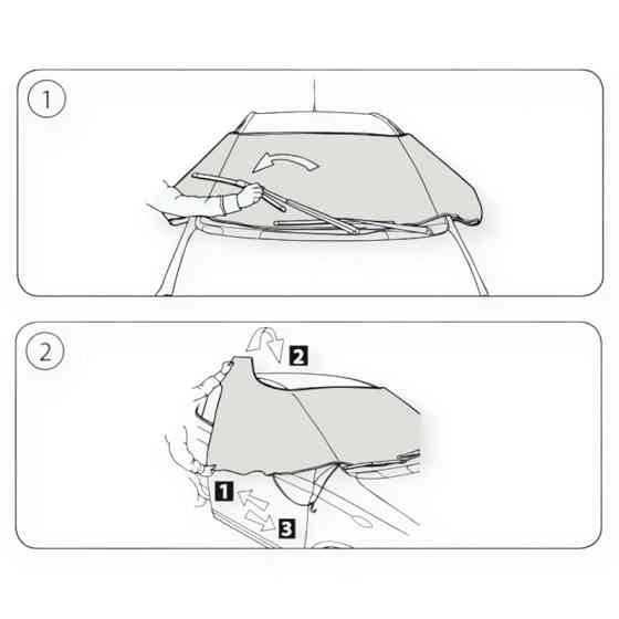 Накидка лобове скло від замерзання kegel 100х135-146см l + дзеркала + передні вікна Мукачево
