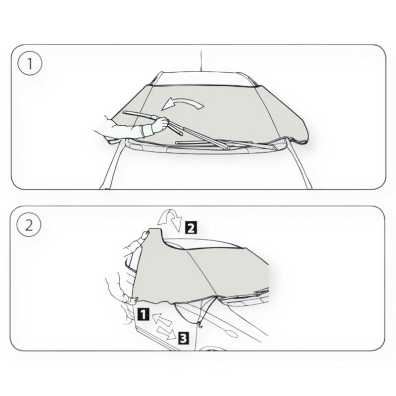Накидка лобовое стекло от замерзания kegel 100х135-146см l + зеркала + передние окна на Мукачево - изображение 2