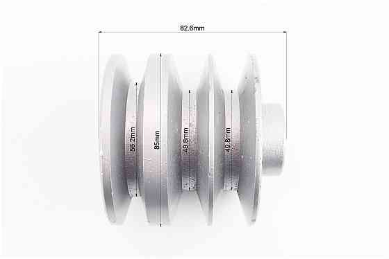 Шків під колінвал d-20mm (D-85mm, 3-х пазний, три пази під ремінь SPB, метал) 168F/170F Киев