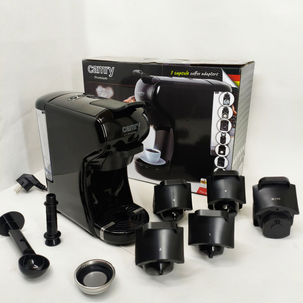 Капсульная кофемашина Camry CR 4414 3000Вт рожковая для молотого кофе и 5 адаптеров для капсул Black YE-44 Львов - изображение 11