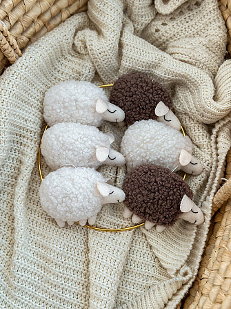 Дитячий музичний мобіль на ліжечко для немовлят WooolyWool «Баранці» з 35 мелодіями Київ - фото 8