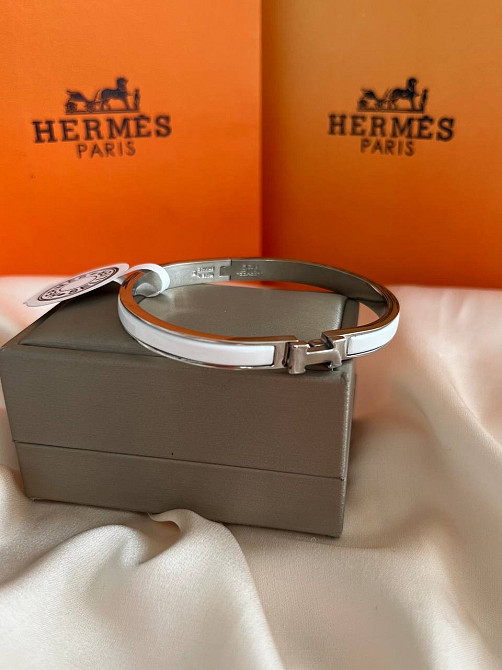 Браслет Hermes біла емаль Одеса - фото 8