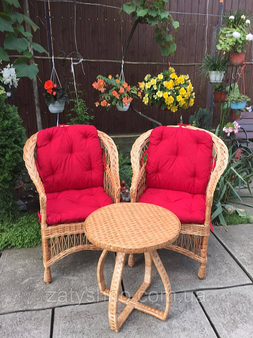Набор мебели из лозы с подушками Киев - изображение 2
