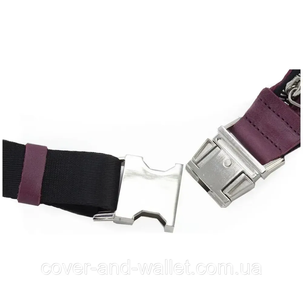 Стильная женская сумка на пояс бордового цвета из гладкой кожи Grande Pelle 743661 Киев - изображение 5