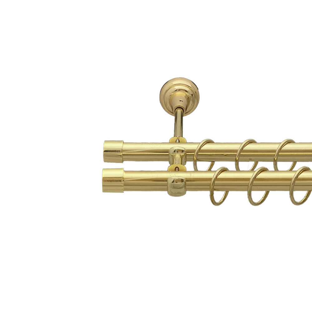 Карниз Orvit Заглушка металевий дворядний відкритий Золото 19\19 мм 240 см (00-00013104) Львів - фото 1