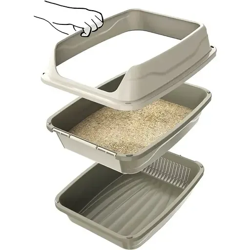 Туалет для котів Georplast Easy з ситом для просіювання наповнювача 56x40x25см Київ