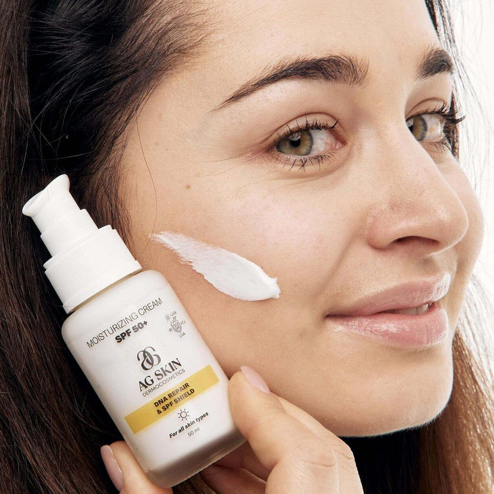 Зволожуючий крем з СПФ 50+ Moisturising cream SPF 50+ AG Skin 250 мл Дніпро - фото 3