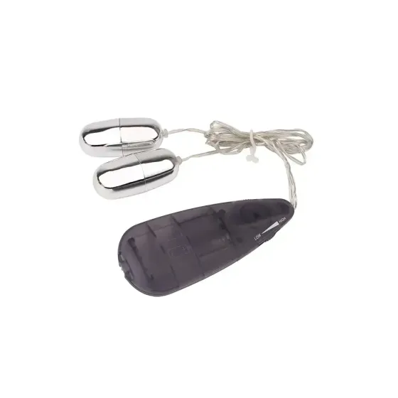 Виброяйца с пультом Chisa Hi-Basic Dual Delight Vibrating Bullets, серебристые Sex Aura Киев