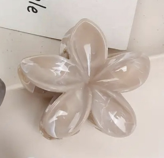 Заколка-крабік квітка Капучіно Смела - изображение 1