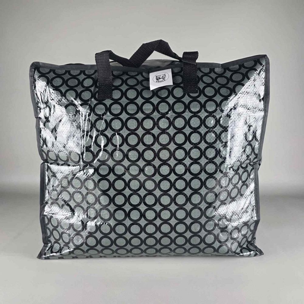 Сумка хозяйственная на змейке , полипропиленовая,  с цветным рисунком  №2 Шахматы+круги (44x38x18) (1 шт) Харьков - изображение 8