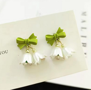 Сережки жіночі гарні Конвалії Київ - фото 1