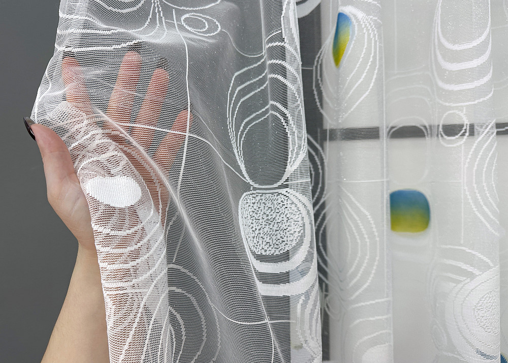 Тюль жаккард VR-Textil № 1900т Арка на кухню цвет белый 500х150 см (53-0111) Киев - изображение 3