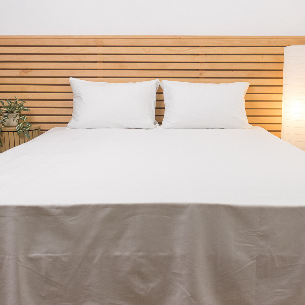 Комплект постельного белья двуспальный Сатин Гладкий 135 г/м2 YouStar (Белый) 2 х 70х70 Сумы - изображение 11