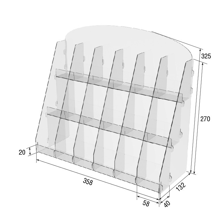 Товарна горка EKOSTAR на 6 комірок 358х132х325 Київ - фото 3
