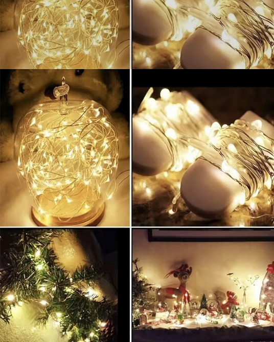 Гірлянда Роса 30 м 300 led з usb і пультом керування Теплий білий Смела - изображение 5