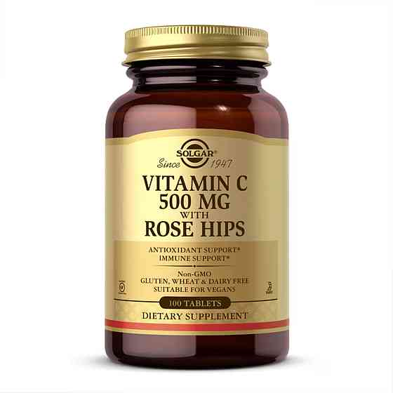 Вітамін C Solgar Vitamin C 500 mg with Rose Hips 100 таб Київ