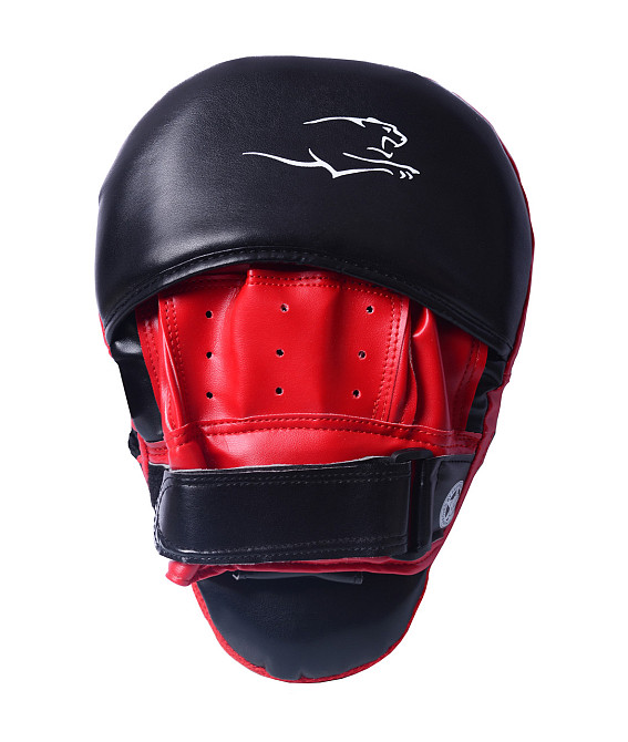 Лапы боксерские PowerPlay 3041 Черно-Красные PU [пара] Луцк - изображение 5