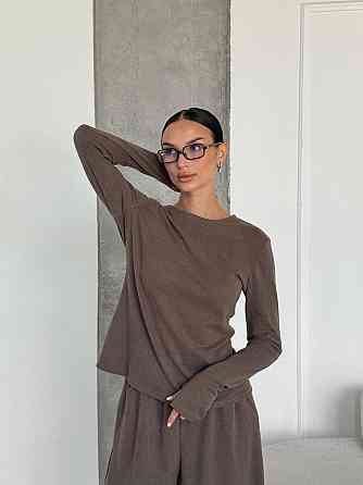 Женский теплый базовый костюм двойка из турецкого микрофлиса Мокко Одесса