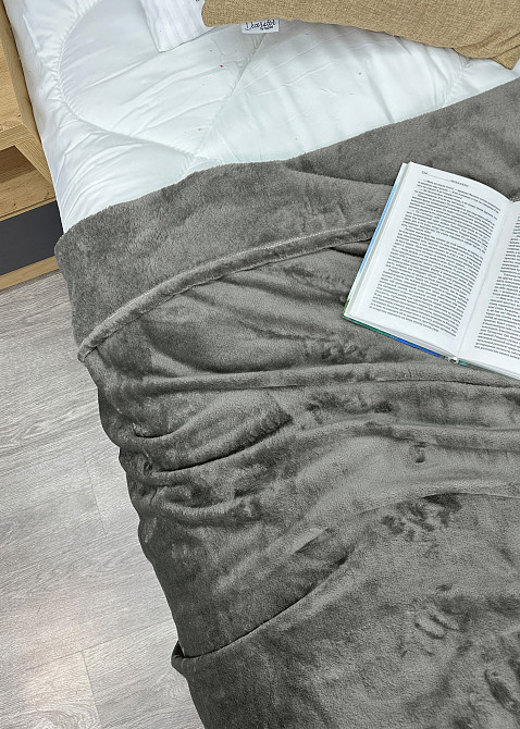 Плед-покривало Decorator WellSoft 150х210 см однотонний Сірий (87-291) Київ - фото 2