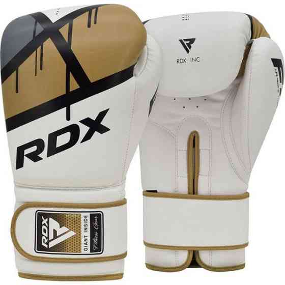 Боксерські рукавиці RDX F7 Ego Golden 12 унцій (капа в комплекті) Кам'янське