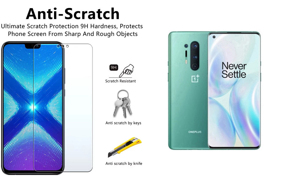 Защитное стекло NeoGlass для OnePlus 8 Pro – ультрапрозрачное и устойчивое Киев - изображение 1