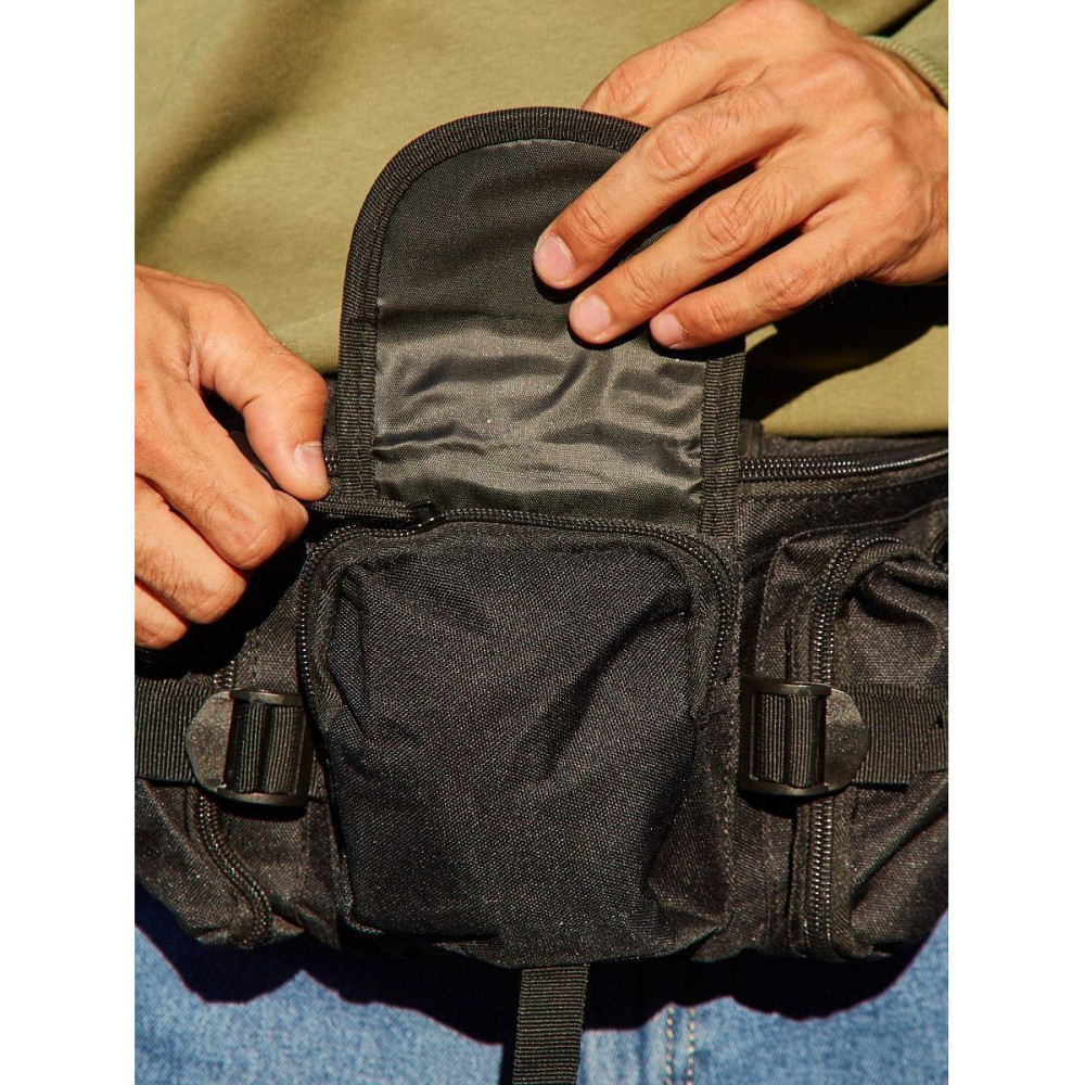 Чорна сумка чоловіча тактична нагрудна, Нагрудна чоловіча сумка тактична чорна ЗСУ EZ-28 Львів - фото 19