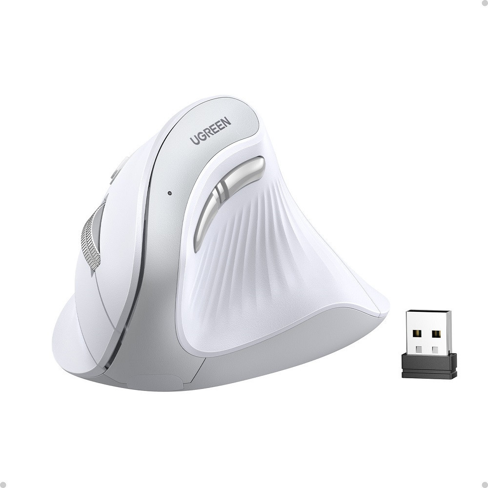 Маніпулятор миша бездротова UGREEN MU008 Multi-mode Vertical Mouse White Одеса - фото 13