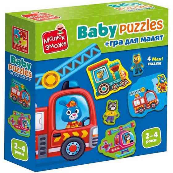 Детские развивающие картонные пазлы 