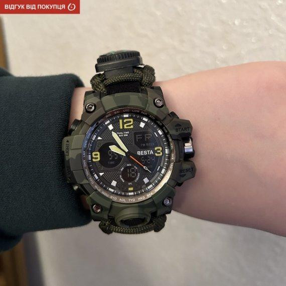 Чоловічий наручний годинник Besta Life Pro з компасом (Хакі) Вінниця - фото 11