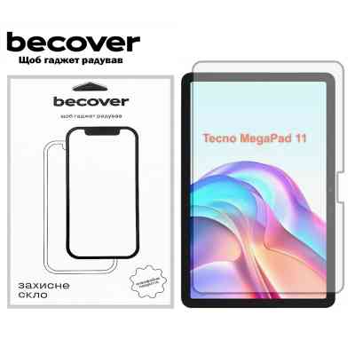 Стекло защитное BeCover Tecno Megapad 11 (T1101) 10.95" (713124) Винница