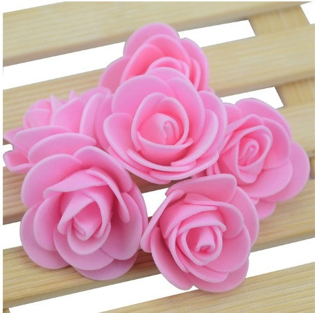 Головки штучних квітів 50 штук 3 см рожевий Київ - фото 1