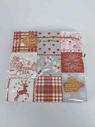 Салфетки бумажнае новогодние(ЗЗхЗЗ, 18шт)