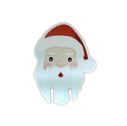 Декор на новый год на бокалы Дед Мороз 10 штук 7 на 5 см красно-белый Киев - изображение 9