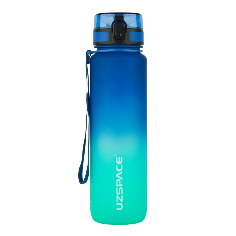 Пляшка для води UZSPACE 3038(Blue-Green) 1000 мл, синьо-зелена Вінниця - фото 1