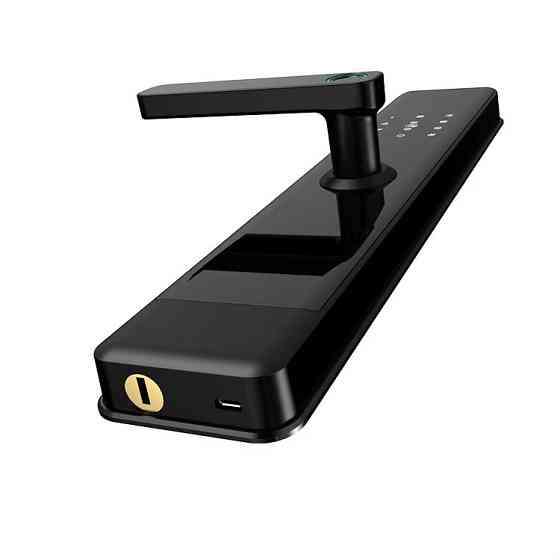 Умный дверной замок кодовый с Wi-Fi, отпечатком пальца и ключ-картой,черный Каменец-Подольский