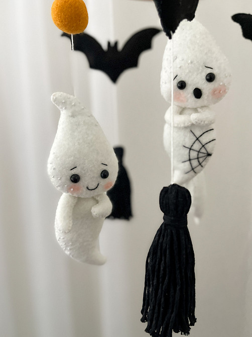 Мобіль на ліжечко для немовлят WoollyFox " Веселі привиди" Київ - фото 9