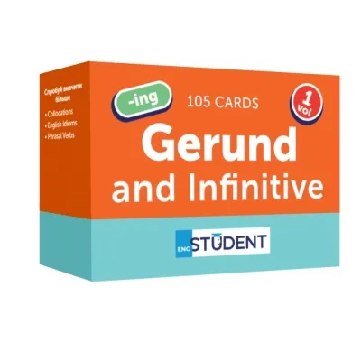 Обучающий набор English Student Карточки для изучения английских слов Gerund and Infinitive vol.1 (укр.) (591225993) Винница - изображение 1