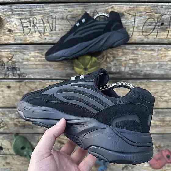 Термо Кроссовки Adidas Boost 700 Черные Мужские Адидас Замшевые Еврозима (размеры: 41,42,43,44,45,46) Днепр