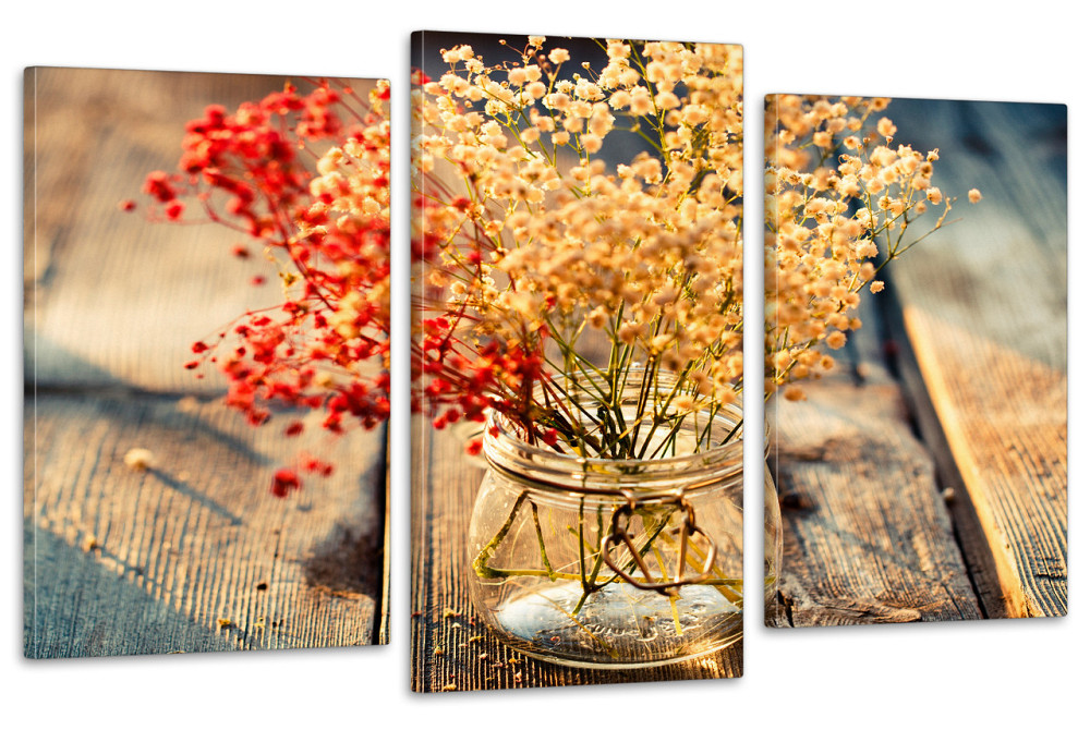 Модульная картина в гостиную / спальню  Декоративна Гіпсофіла Art-655_3 70x130 см Київ - фото 1