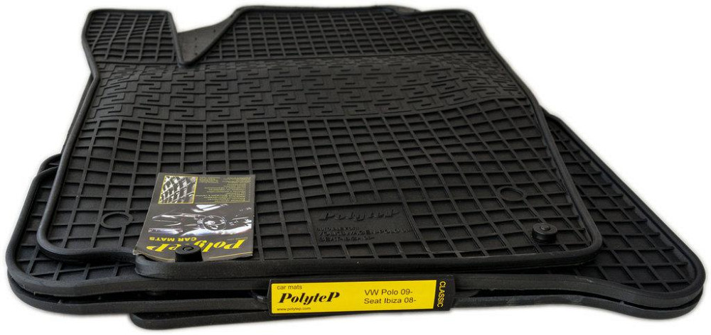 Килимки салону гумові VW Polo sedan/hb 09-/Seat Ibiza 08-, к-т (4шт.) Київ - фото 1