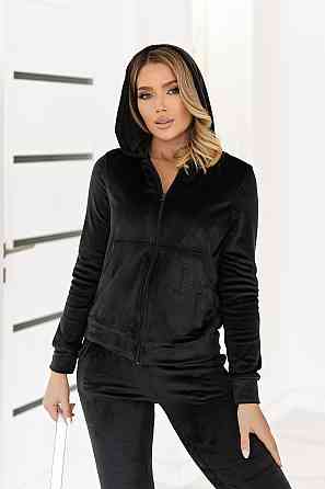 Велюровый спортивный костюм женский Davos 54-56, Черный Киев